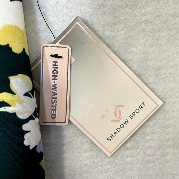 Shadow Sport Size S High Waist Legging Full Length NEW Waist Pocket Dark Floral - Picture 4 of 7